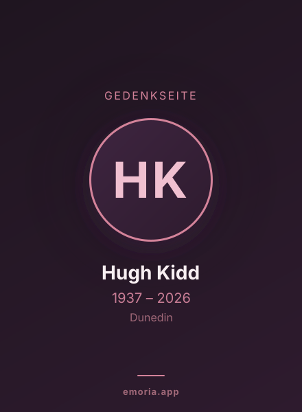 Gedenkportrait von Hugh Kidd