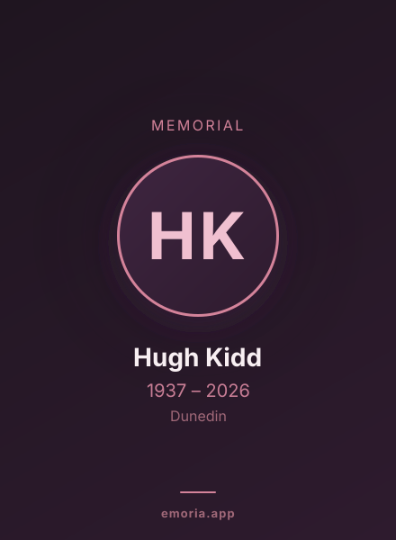 Memorial portrait of Hugh Kidd