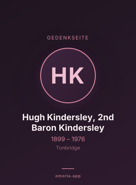 Gedenkportrait von Hugh Kindersley, 2nd Baron Kindersley