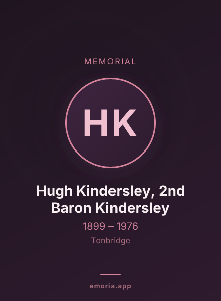 Memorial portrait of Hugh Kindersley, 2nd Baron Kindersley