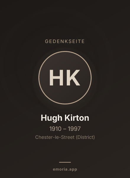 Gedenkportrait von Hugh Kirton