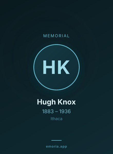 Memorial portrait of Hugh Knox