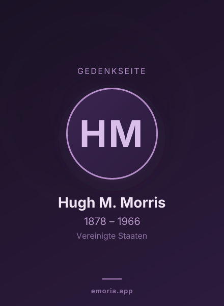 Gedenkportrait von Hugh M. Morris
