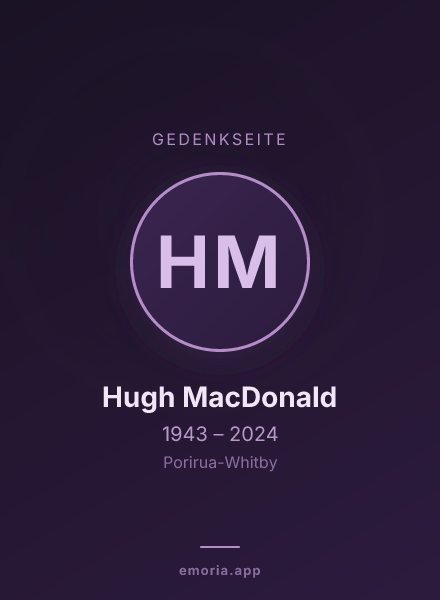 Gedenkportrait von Hugh MacDonald