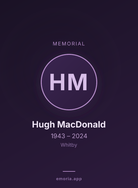 Memorial portrait of Hugh MacDonald