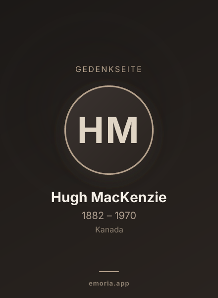 Gedenkportrait von Hugh MacKenzie