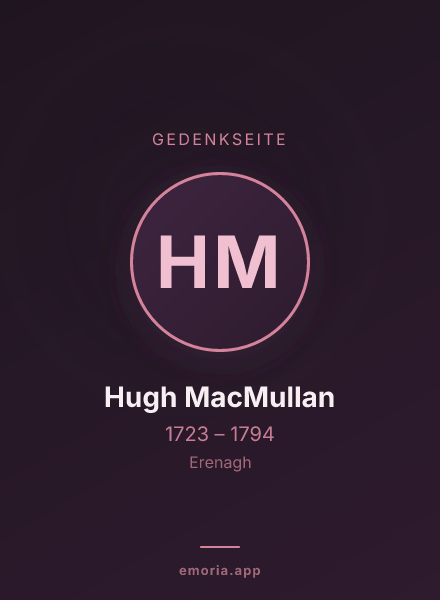 Gedenkportrait von Hugh MacMullan