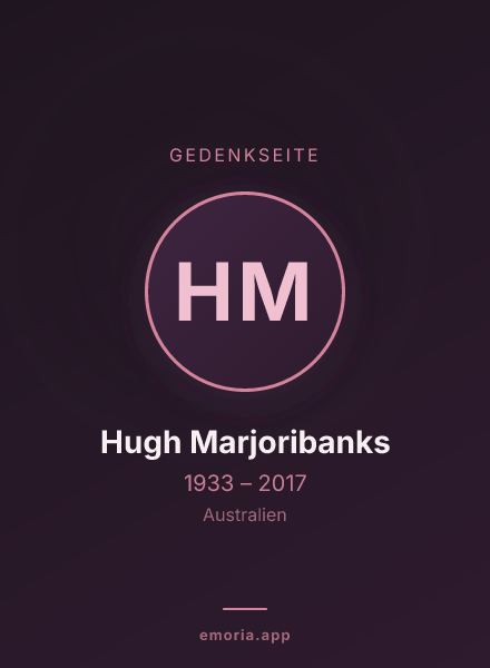 Gedenkportrait von Hugh Marjoribanks