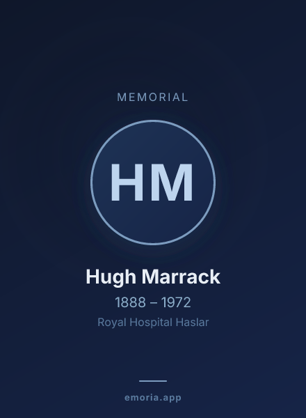 Memorial portrait of Hugh Marrack