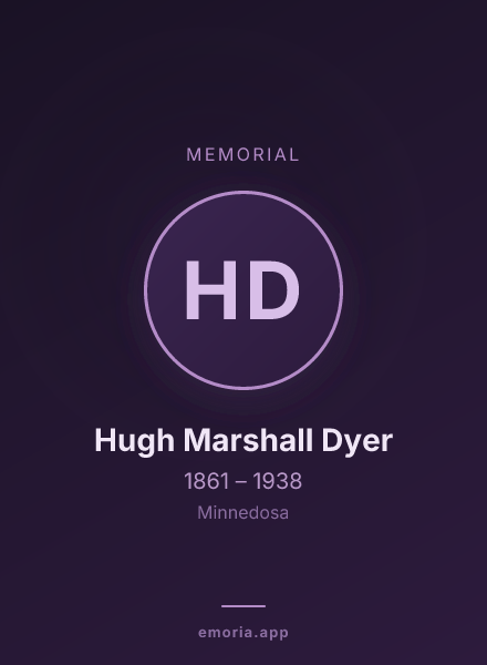 Memorial portrait of Hugh Marshall Dyer