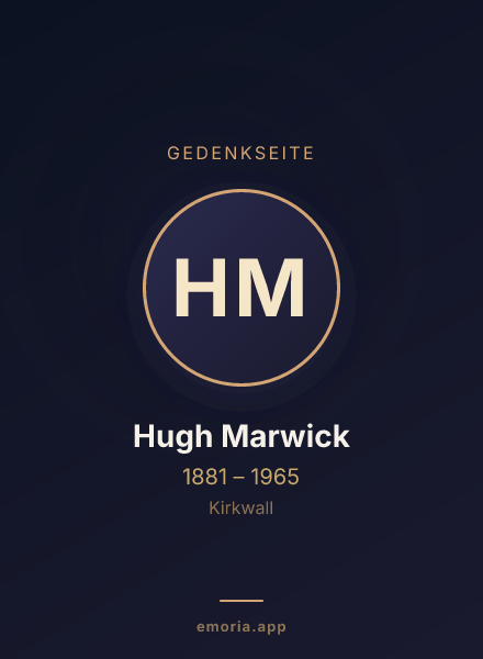 Gedenkportrait von Hugh Marwick