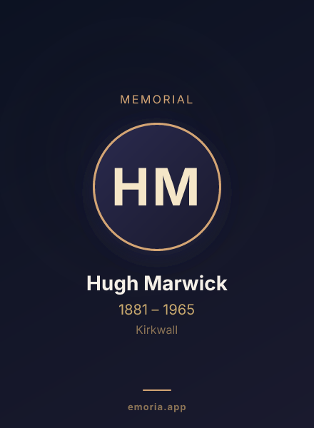 Memorial portrait of Hugh Marwick