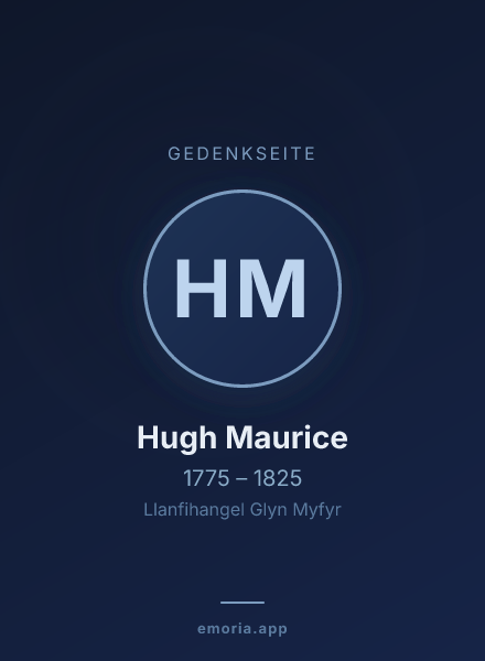 Gedenkportrait von Hugh Maurice