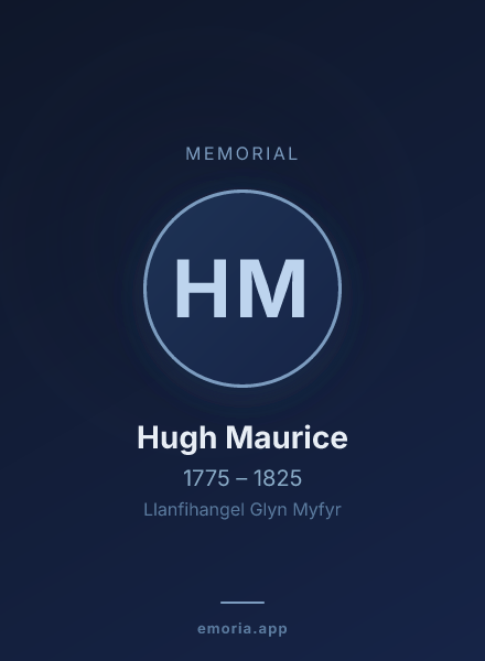 Memorial portrait of Hugh Maurice