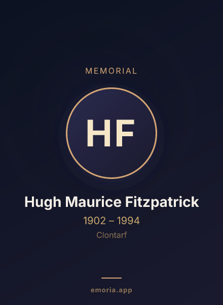 Memorial portrait of Hugh Maurice Fitzpatrick