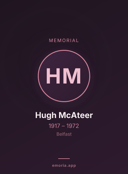 Memorial portrait of Hugh McAteer