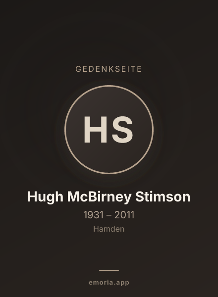 Gedenkportrait von Hugh McBirney Stimson