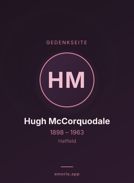 Gedenkportrait von Hugh McCorquodale