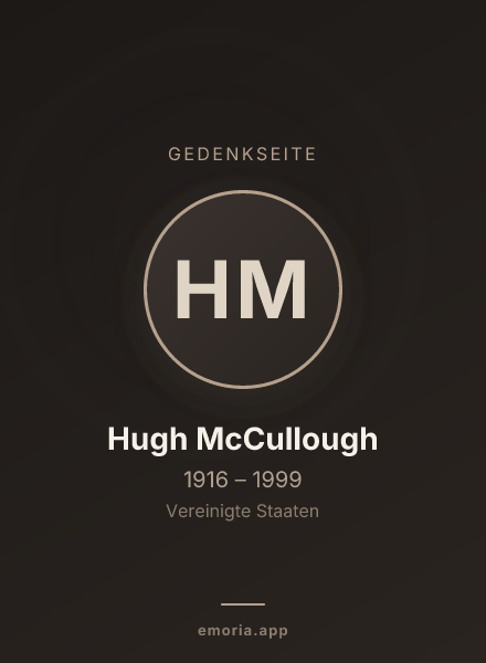 Gedenkportrait von Hugh McCullough