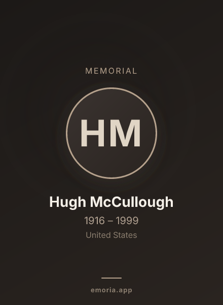 Memorial portrait of Hugh McCullough