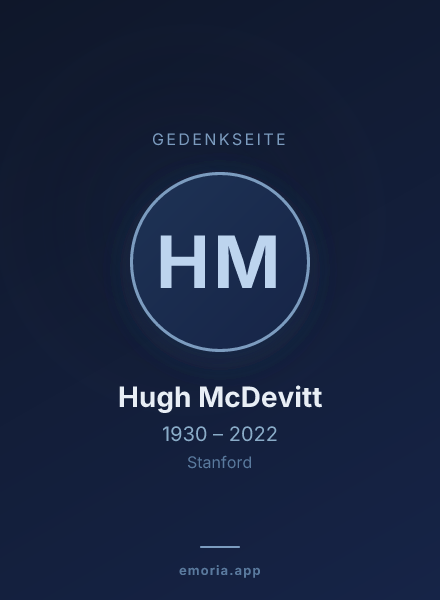 Gedenkportrait von Hugh McDevitt