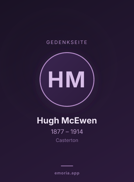 Gedenkportrait von Hugh McEwen