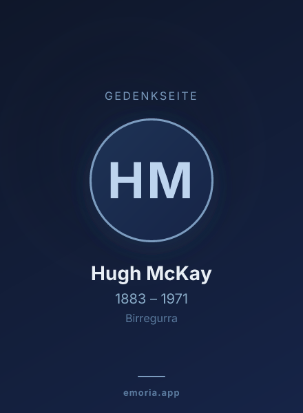 Gedenkportrait von Hugh McKay
