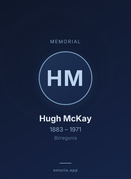 Memorial portrait of Hugh McKay