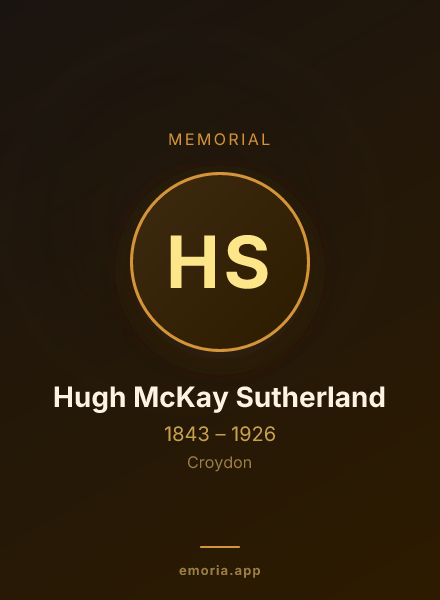 Memorial portrait of Hugh McKay Sutherland
