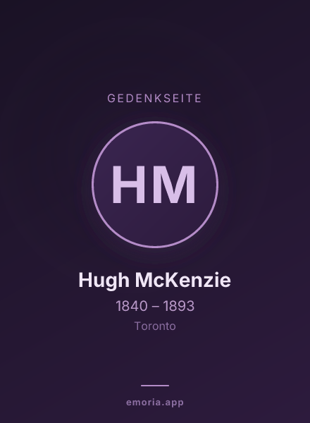 Gedenkportrait von Hugh McKenzie