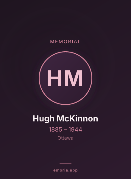 Memorial portrait of Hugh McKinnon