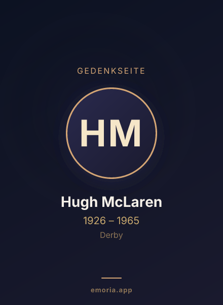 Gedenkportrait von Hugh McLaren