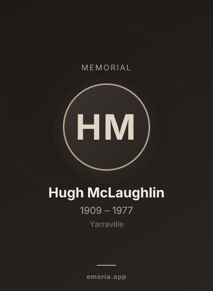 Memorial portrait of Hugh McLaughlin
