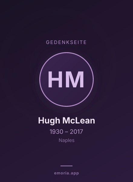 Gedenkportrait von Hugh McLean