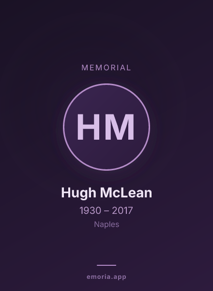 Memorial portrait of Hugh McLean
