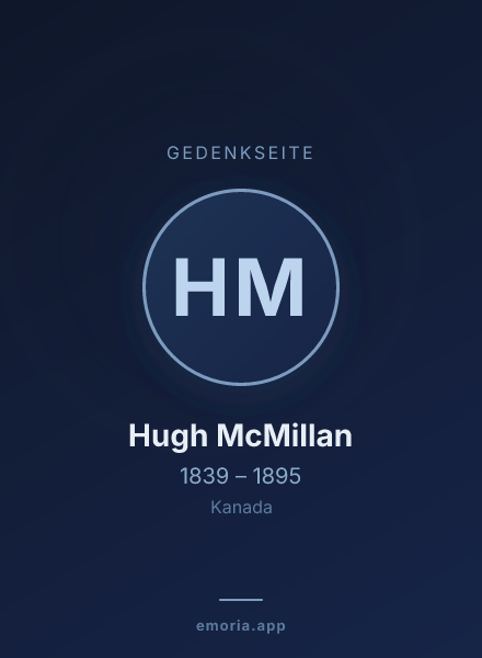 Gedenkportrait von Hugh McMillan