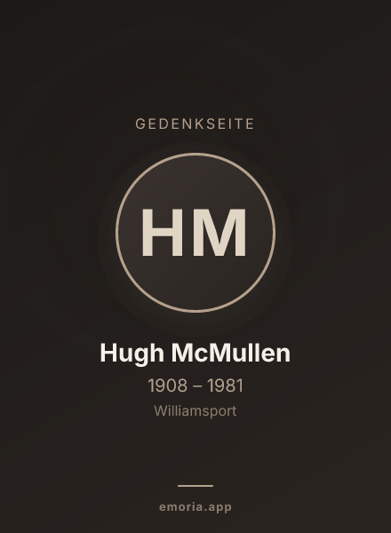 Gedenkportrait von Hugh McMullen