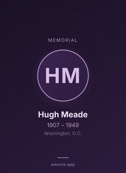 Memorial portrait of Hugh Meade