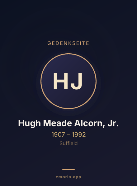 Gedenkportrait von Hugh Meade Alcorn, Jr.