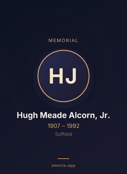 Memorial portrait of Hugh Meade Alcorn, Jr.