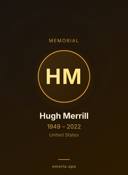 Memorial portrait of Hugh Merrill