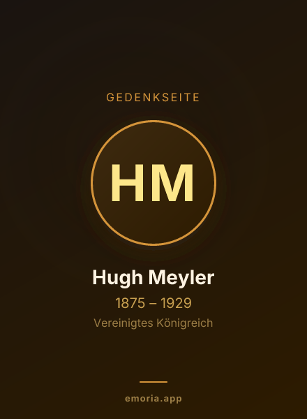 Gedenkportrait von Hugh Meyler