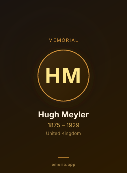 Memorial portrait of Hugh Meyler