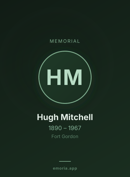 Memorial portrait of Hugh Mitchell