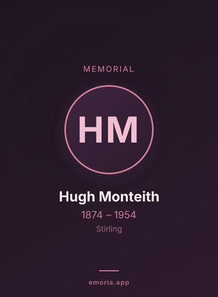 Memorial portrait of Hugh Monteith