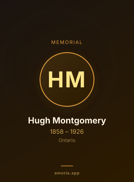 Memorial portrait of Hugh Montgomery