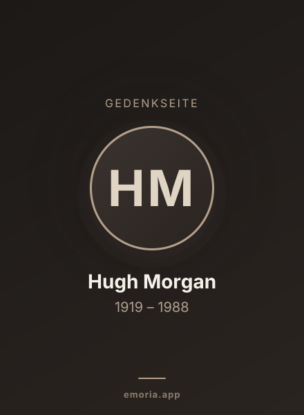 Gedenkportrait von Hugh Morgan