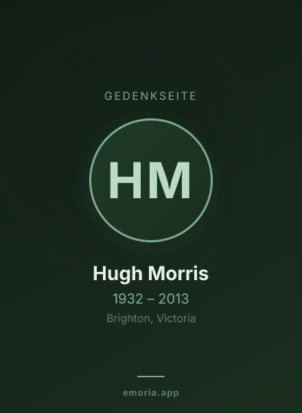 Gedenkportrait von Hugh Morris