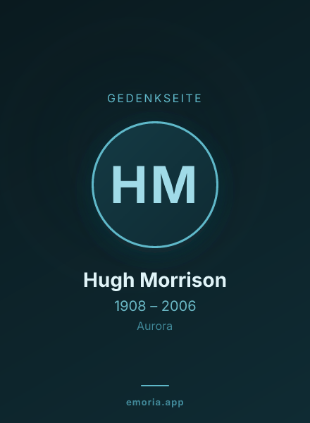 Gedenkportrait von Hugh Morrison