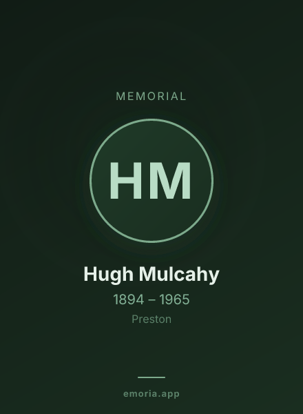 Memorial portrait of Hugh Mulcahy